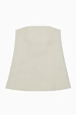 LINEN BUSTIER TOP - STONE - COS | COS UK