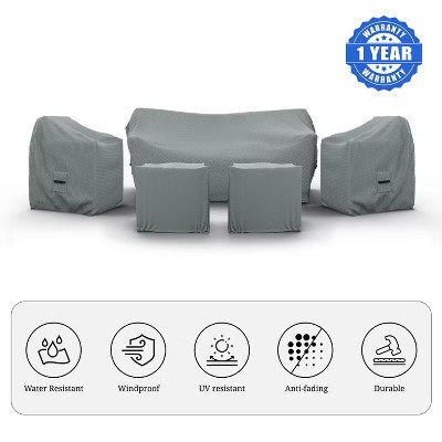 Covers&All Patio Furniture Cover Set, 5 Piece Outdoor Furniture Covers, Water-Repellent UV & Weather Resistant Covers, 72.44 in W x 33.07 in D x | Target