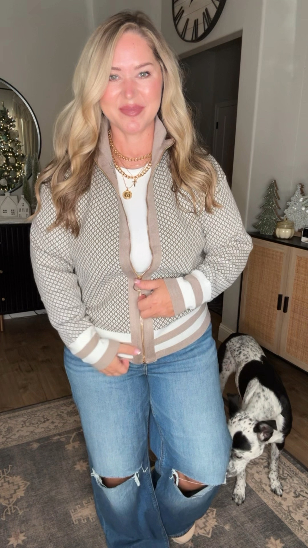 Wearing size large in the cardigan and tops and size 12 short in the jeans. Shoes are tts 

#LTKStyleTip #LTKMidsize #LTKOver40