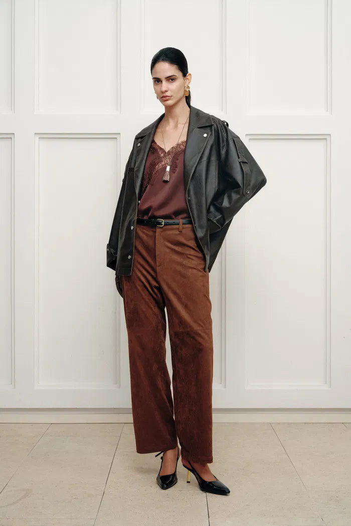 Irina Vintage Biker Jacket in Vegan Leather | Fabrique