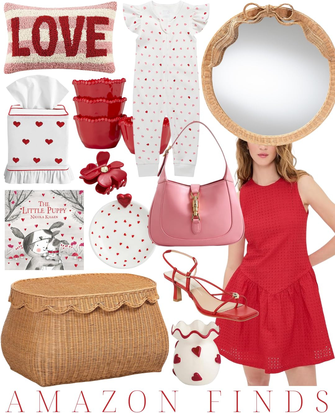 #valentinesday #valentinesdaydecor #valentinesdayoutfit #valentine woven bow mirror | woven scall... | Amazon (US)