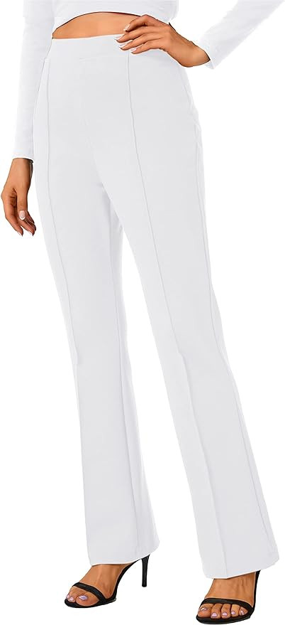 Urban CoCo Stretchy Work Pants Bootcut Yoga Pants Petite Slacks for Office Casual | Amazon (US)