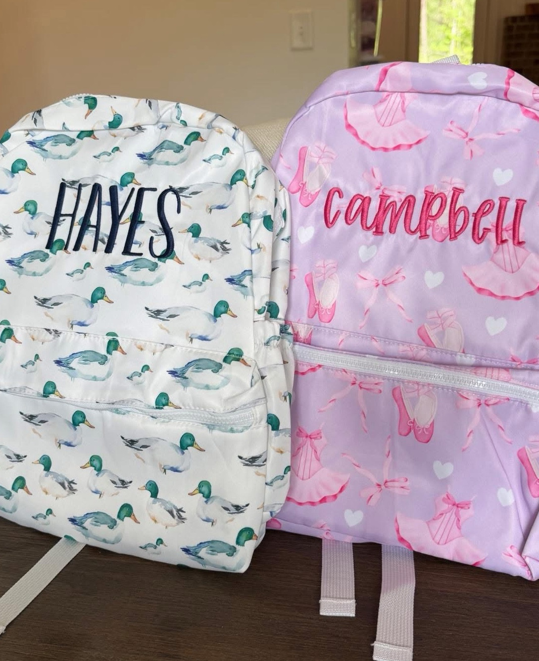 Affordable Monogrammed full size backpacks for kids! These are $32 each including the monogramming 😍💗🩵 got one for each of my kids for daycare! 

#LTKKids #LTKmomlife #LTKBaby