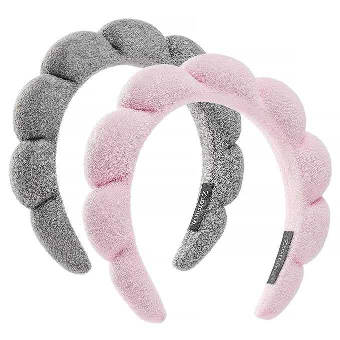 Ztomine Spa Headbands for Washing Face or Facial, Set of 2 Skincare Headbands, Terry Cloth Headba... | Amazon (US)
