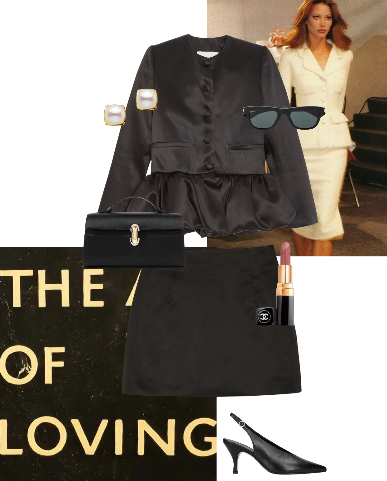 black co-ord | wedding guest outfit | black satin | pearl earrings | black sling backs 

 

#LTKuk #LTKeurope #LTKwedding