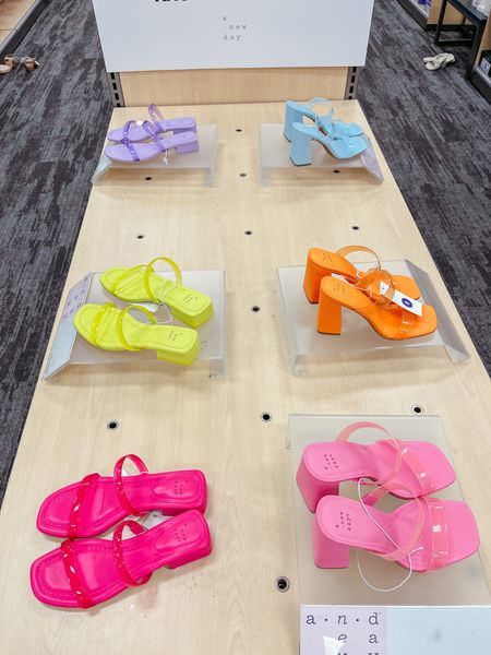 Target neon sandals
Colorful shoes 

#LTKstyletip #LTKshoecrush #LTKsalealert