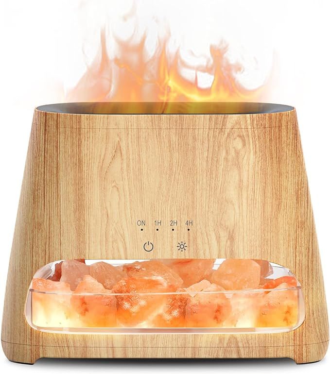 SALKING 2-in-1 Ultrasonic Essential Oil Diffuser & Himalayan Salt Lamp, Aromatherapy Diffuser Coo... | Amazon (US)