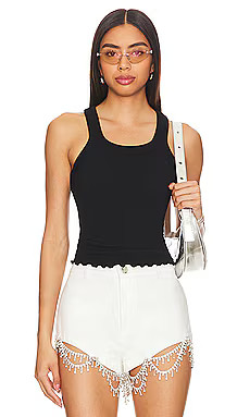 Free People Ribbed Seamless Tank in Black from Revolve.com | Revolve Clothing (Global)