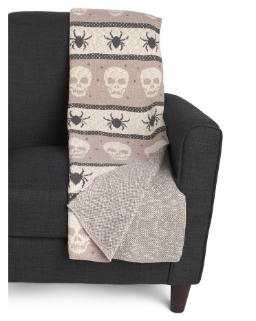 Oversized Skeleton And Spider Throw | Global Home | Marshalls | Marshalls
