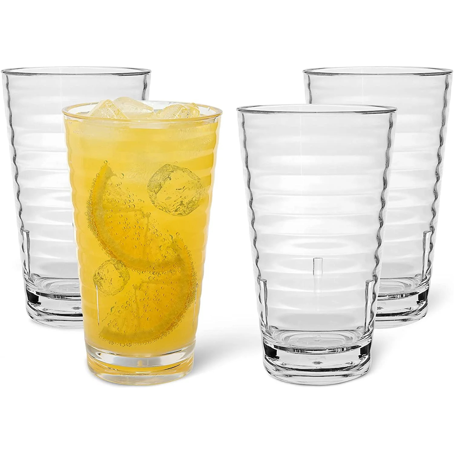 BAKER DEPOT 13 Ounce Water Tumblers Transparent Unbreakable Drinking Glasses Clear Acrylic Reusab... | Walmart (US)