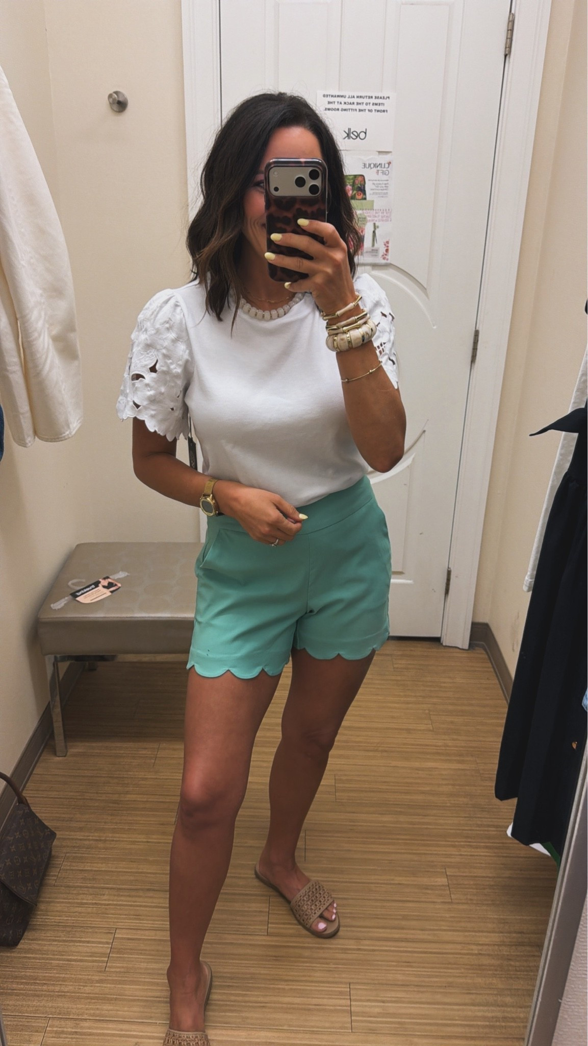 These scalloped shorts are too cute for summer 💚 The color is so fun, and the scalloped hem gives them the sweetest little detail. They pair perfectly with all your favorite basics!

Shop here.

Size XS-S • 5’3” for reference

#Belk #BelkStyle #ScallopShorts #SummerStyle #SummerOutfit #AffordableFashion #CasualStyle #OOTD #StyleInspo #ClosetStaples