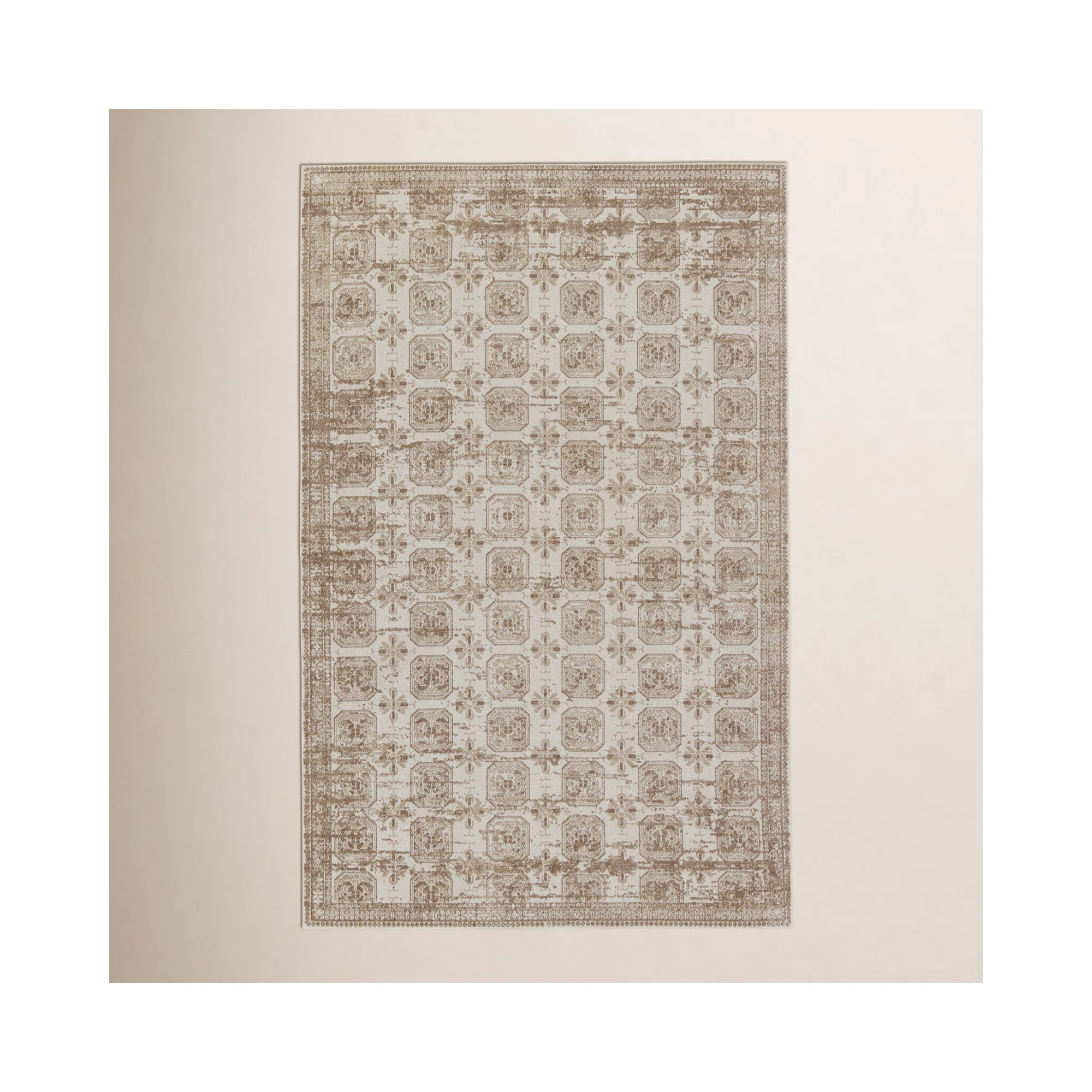 Phoebe Tan/Cream Rug | Birch Lane