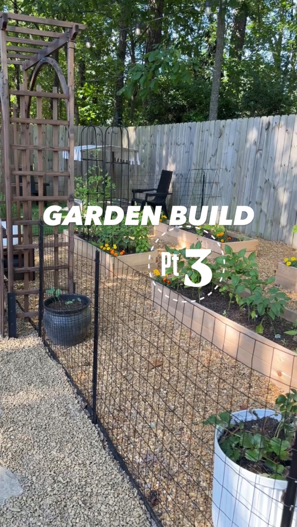 Garden build part 3:

Soil
Garden arbor with gate
Garden fencing 

#LTKmomlife #LTKSeasonal #LTKHome