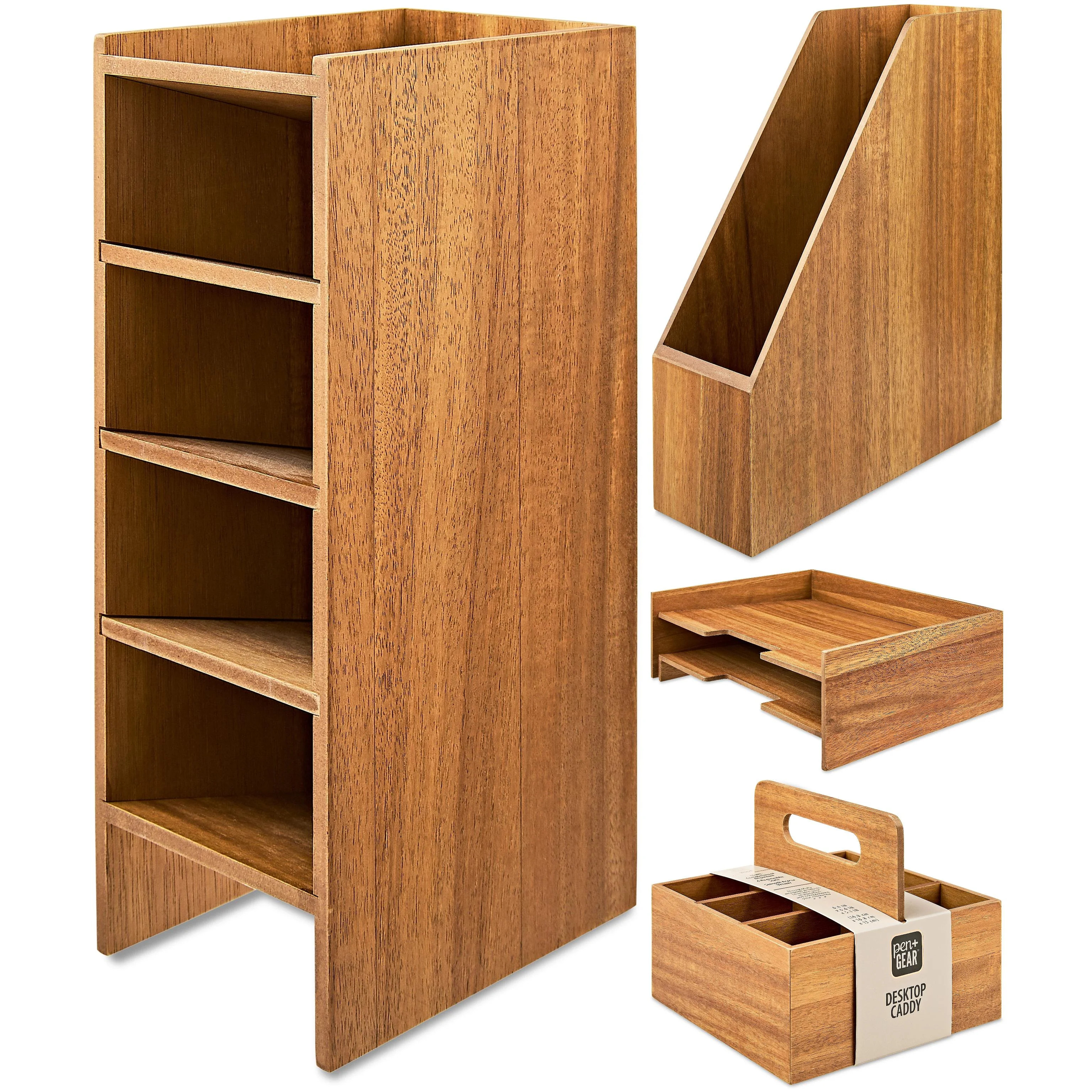 Pen + Gear Wooden Desk Organization Set | Walmart (US)