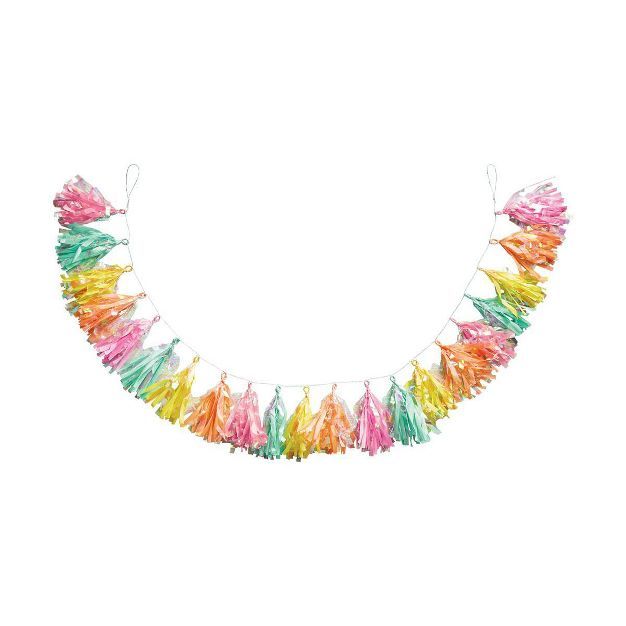 Iridescent Tassel Garland - Spritz&#8482; | Target