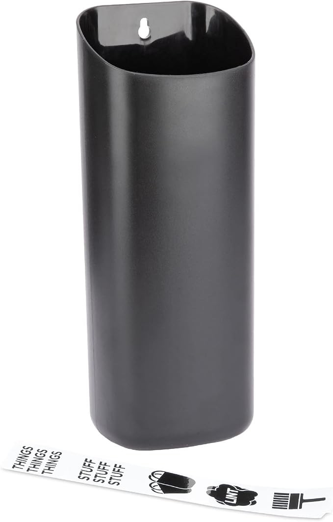 JS Jackson Supplies Small Black Lint Bin with Magnetic Back, Slim Profile Space Saving Trash Bin ... | Amazon (US)