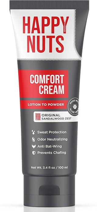 HAPPY NUTS Comfort Cream Deodorant For Men: Anti-Chafing Sweat Defense, Odor Control, Aluminum-Fr... | Amazon (US)