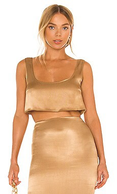 Camila Coelho Selina Crop Top in Toffee from Revolve.com | Revolve Clothing (Global)