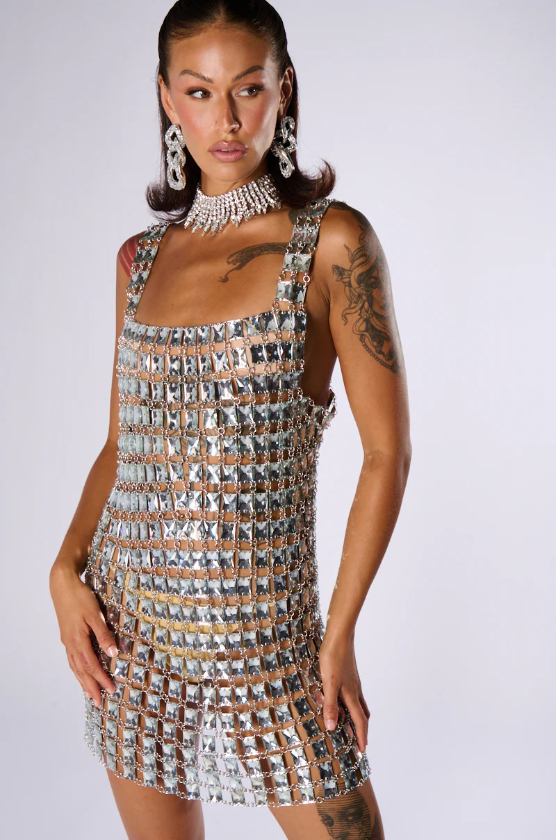 A LIL MORE EXPENSIVE RHINESTONE MINI DRESS | AKIRA