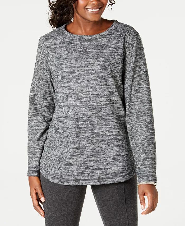 Petite Space-Dyed Microfleece Pullover, Created for Macy's | Macy's