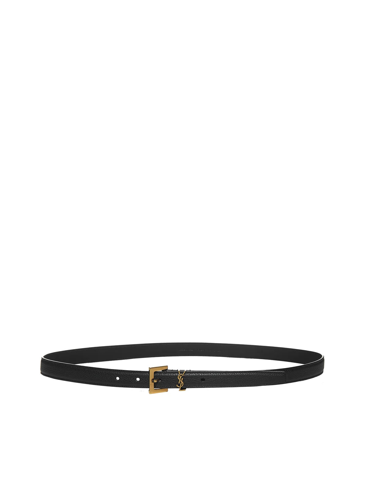 Saint Laurent Logo Plaque Belt | Cettire Global