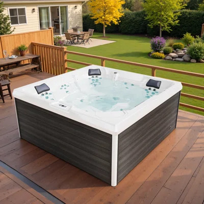 5-person Outdoor Hot Tub With 51 Water Jets And Digital Control System | Wayfair North America