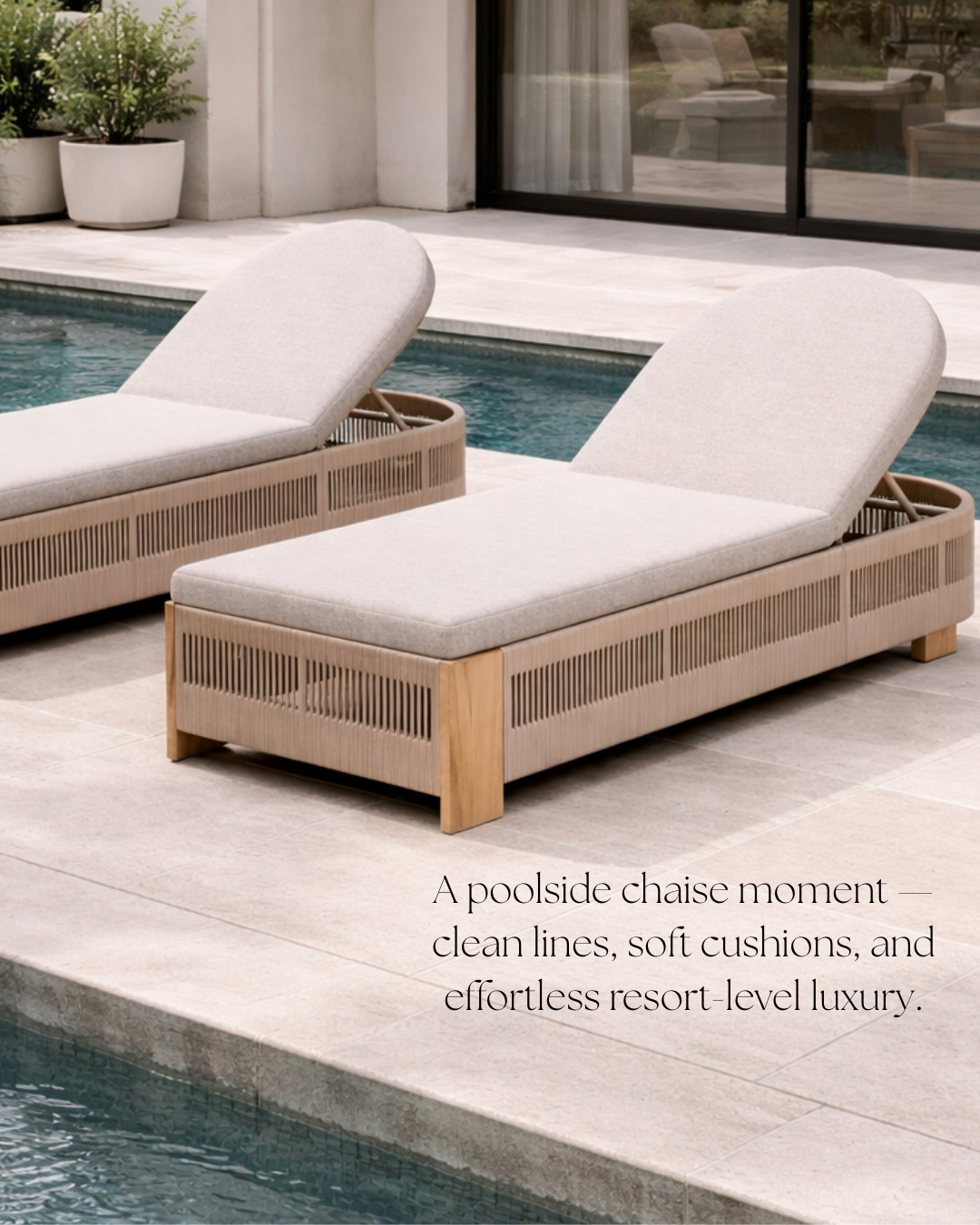 RESORT-STYLE OUTDOOR CHAISE LOUNGE — CLEAN & LUXE! The WOVEN FRAME paired with PLUSH NEUTRAL CUSHIONS gives instant resort-level elegance. Perfect for a MODERN, ELEVATED poolside setup.

#Amazon #TheHillaryStyle #AmazonHome #OutdoorFurniture #PoolsideStyle #ResortLiving #LuxuryForLess #PatioRefresh #ModernOutdoor #DesignerLookForLess 

 #LTKU #LTKOver40 #LTKHome