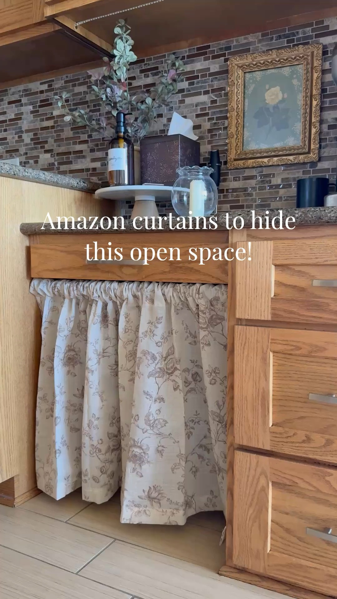 Using these curtains from Amazon to hide this open space!

#LTKHome #LTKSeasonal