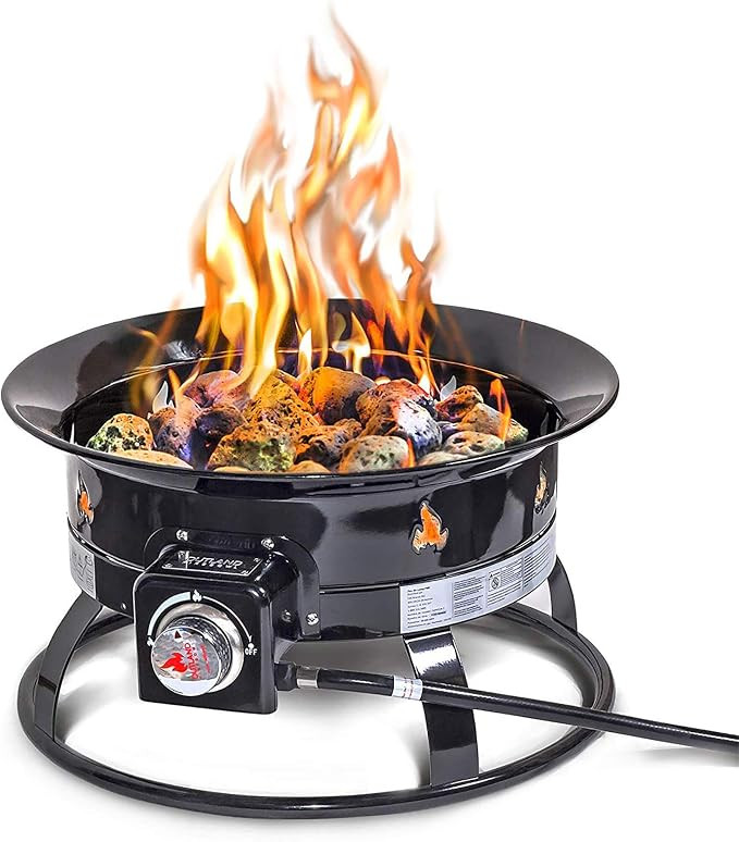 Outland Living Portable Propane Fire Pit, 19-inch, 58,000 BTU with Fire Pit Cover & Carry Kit, Sm... | Amazon (US)