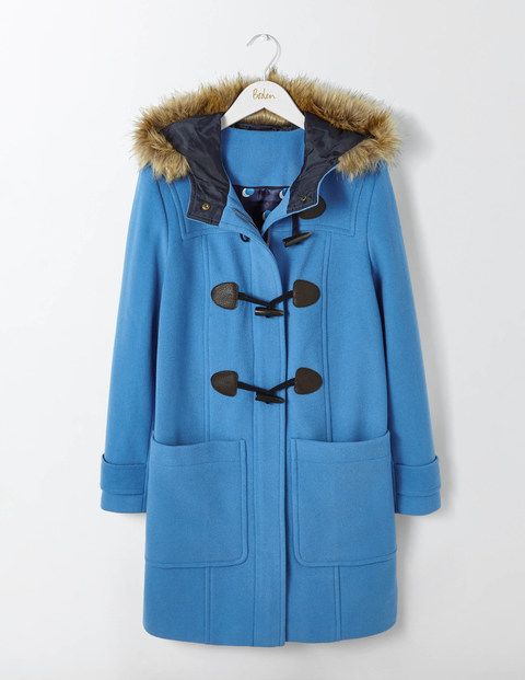 Wool Duffle Coat Solstice Blue Women Boden | Boden (US)