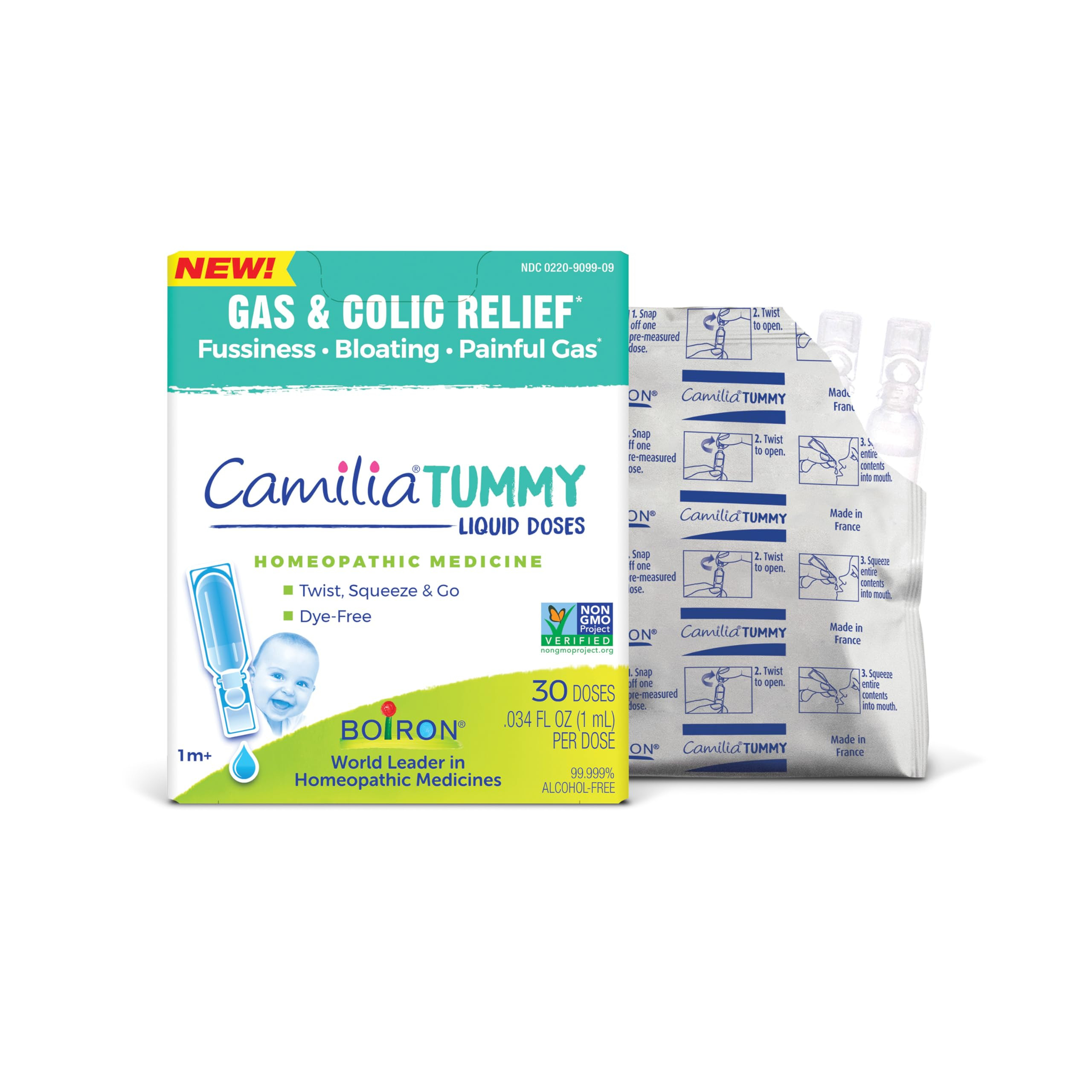Boiron Camilia Tummy for Colic, Painful Gas, Bloating, & Fussiness- Sterile and Non-Drowsy Liquid... | Amazon (US)