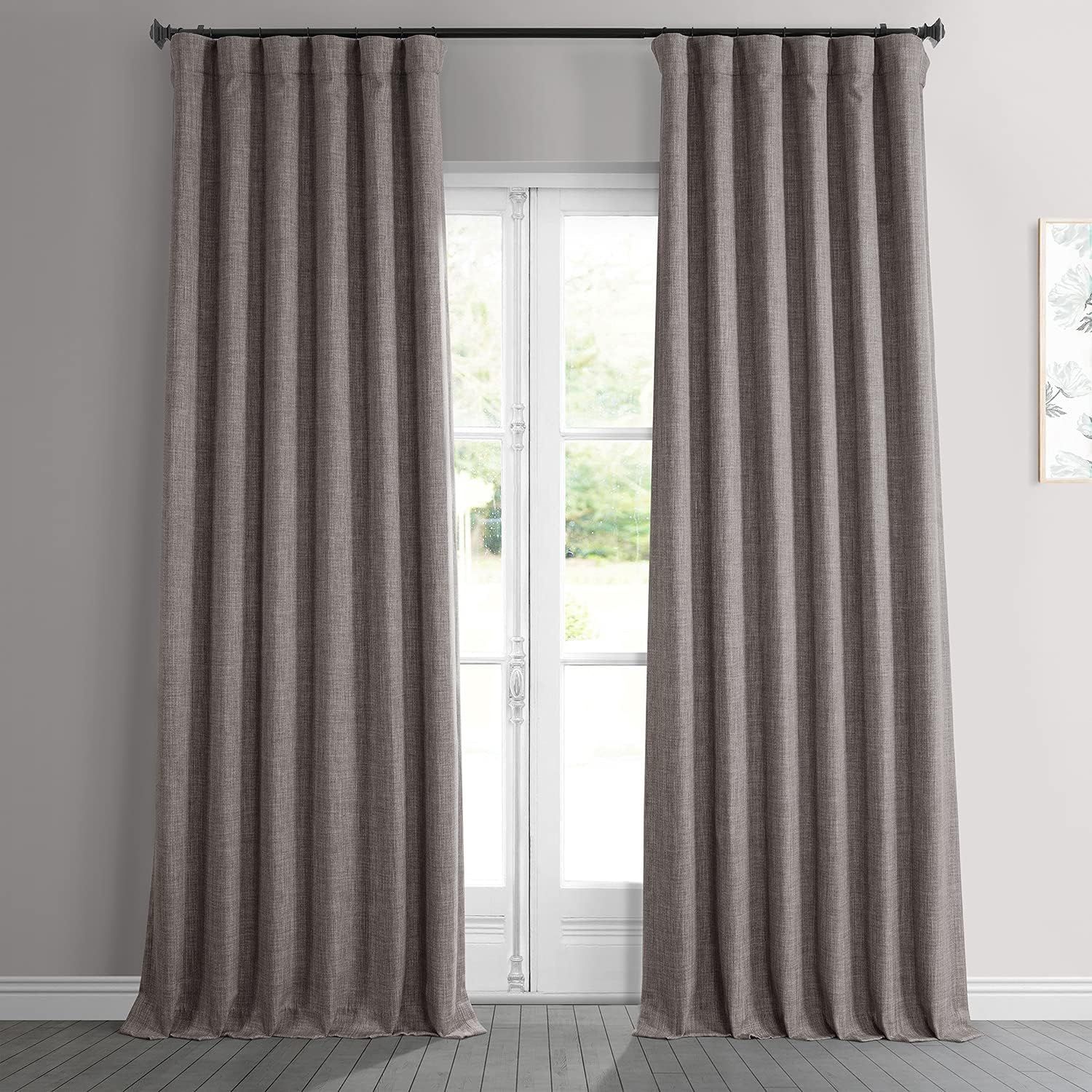 HPD Half Price Drapes BOCH-LN185-P Faux Linen Room Darkening Curtain (1 Panel) 50 X 108, BOCH-LN1... | Amazon (US)