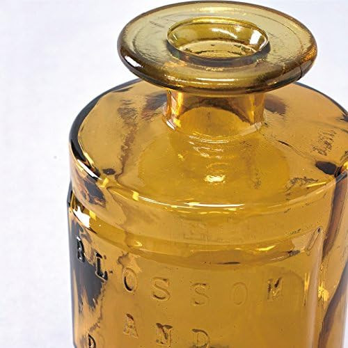 Time Concept Valencia 100% Recycled Glass Jar - Siete, Amber - Handcrafted Vase, Home Decor | Amazon (US)