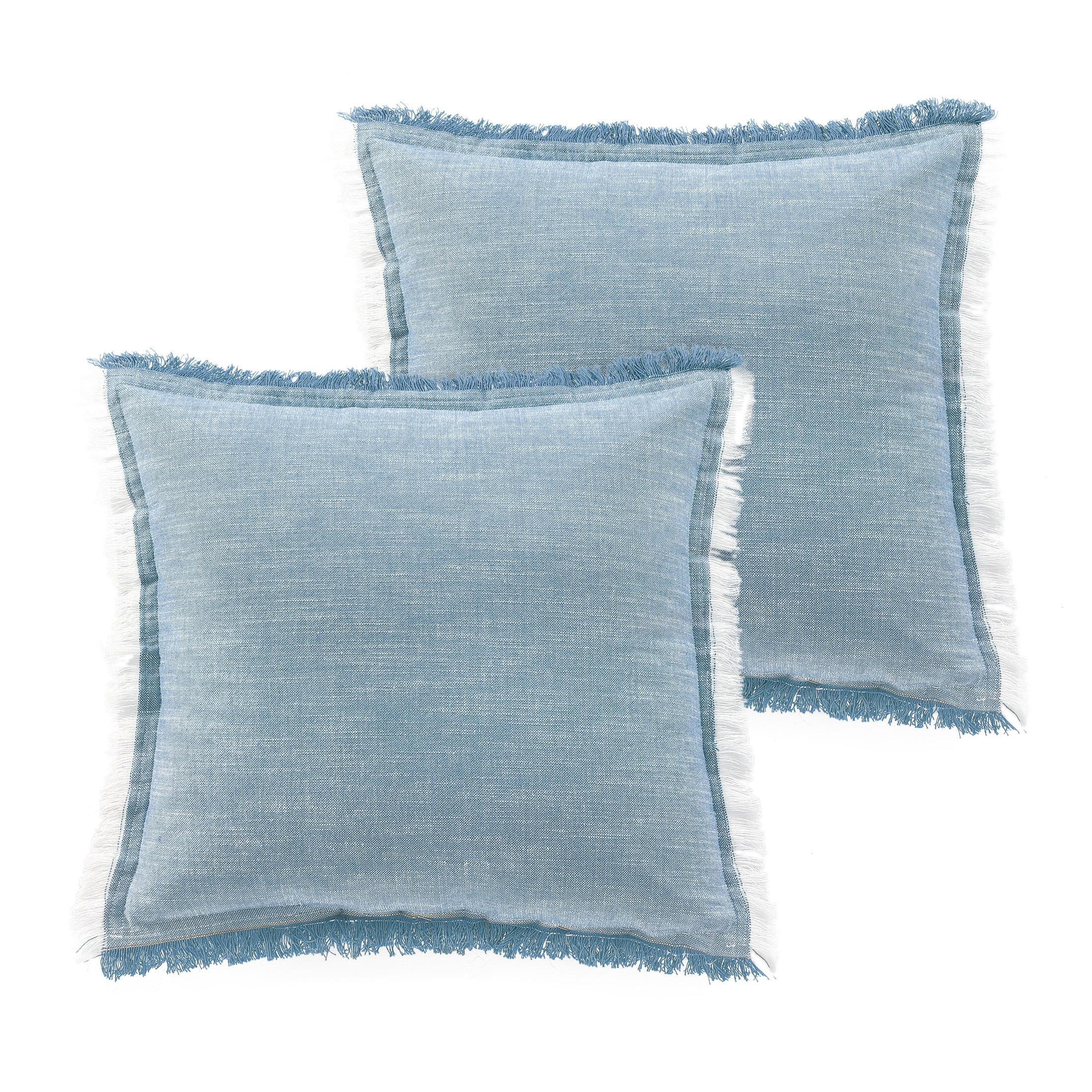 Better Homes & Gardens, Blue Throw Pillows, Square, 20" x 20", Blue, 2 Pack | Walmart (US)