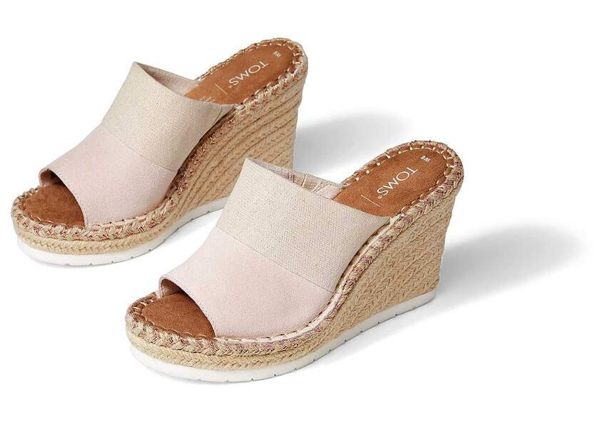Peony Pink Monica Wedge Mule Womens Dress Sandal | TOMS | TOMS (US)