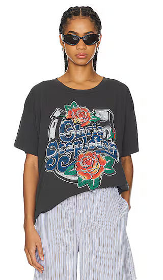 Chris Stapleton Distressed Horseshoe Tee in Washed Black | Revolve Clothing (Global)