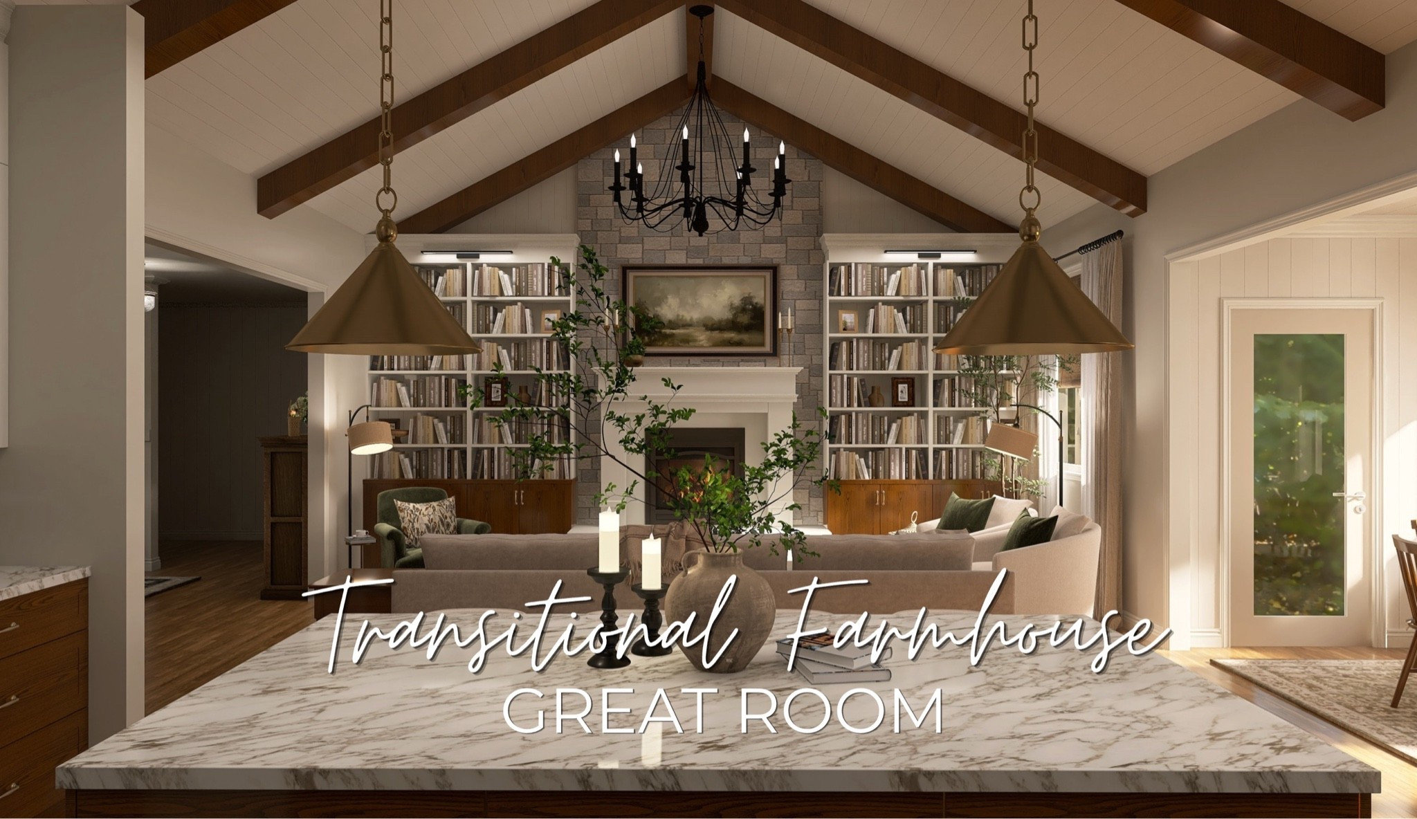 Designed by Brandy
Transitional Farmhouse Great Room

#LTKmomlife #LTKSeasonal #LTKHome