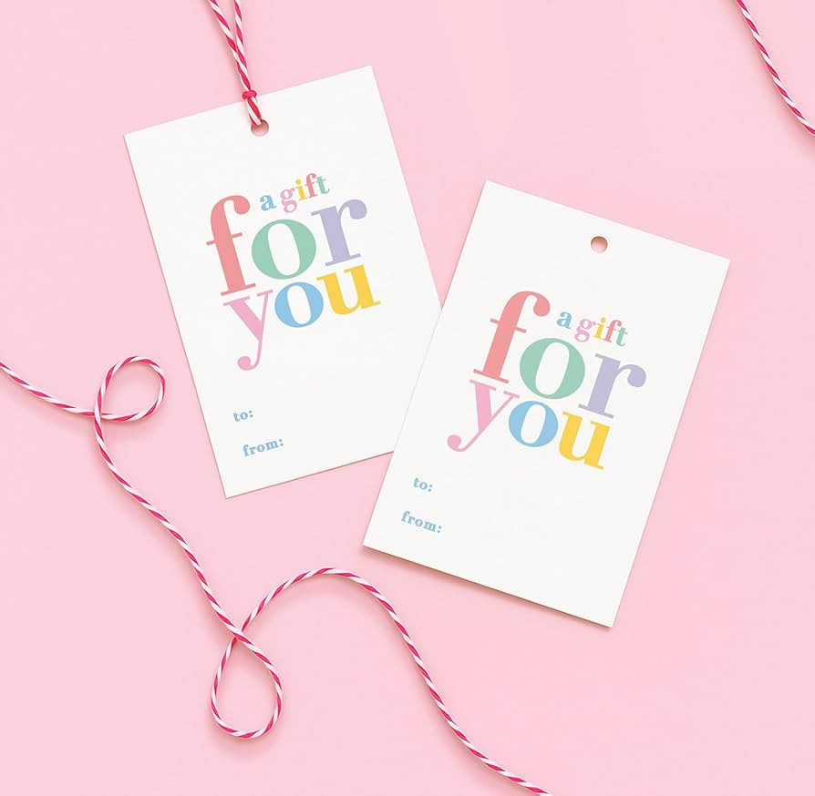 50-Pack Gift Tags - “A Gift for You” | Holiday, Christmas, Gifts, and Birthday Tags | Persona... | Amazon (US)