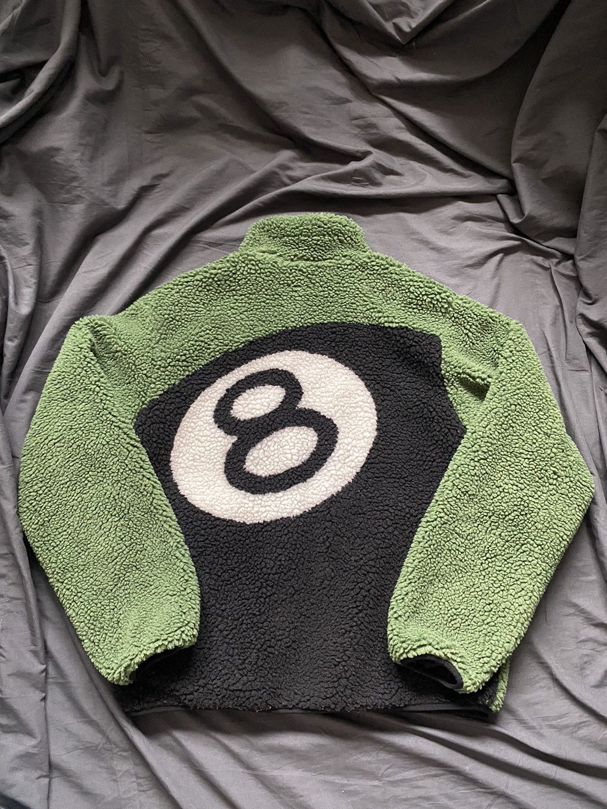 Stussy Green Stussy 8 Ball Sherpa Fleece | Grailed | Grailed
