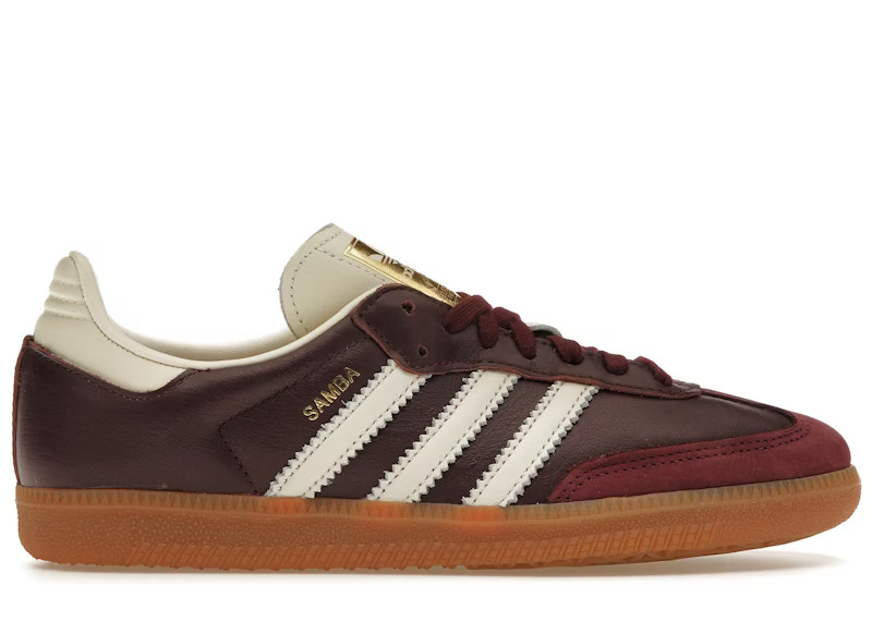 adidas Samba OG Maroon Gold Metallic (Women's) | StockX