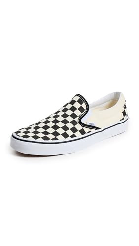 Vans Unisex Adult Classic Slip-on Checkerboard Trainers, White (Black And White Checker/White), 12 US | Amazon (US)