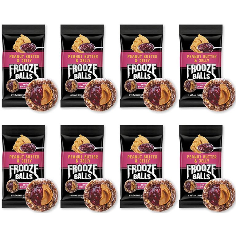Frooze Balls Vegan Peanut Butter & Jelly Energy Balls, 2.4 oz, 8 Count | Walmart (US)