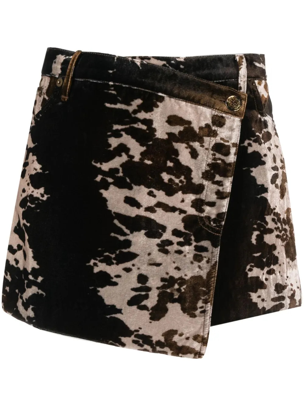 Acne Studios abstract-pattern Print Skirt  - Farfetch | Farfetch Global