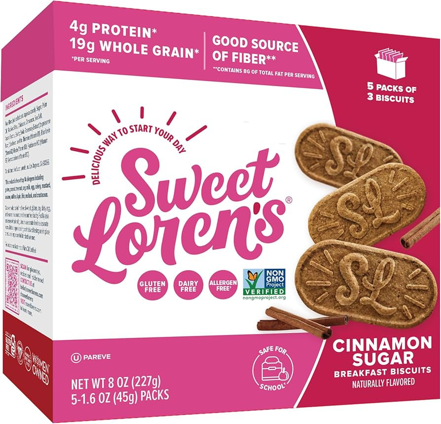 Sweet Loren's Gluten Free & Vegan Cinnamon Sugar Breakfast Biscuits | Amazon (US)