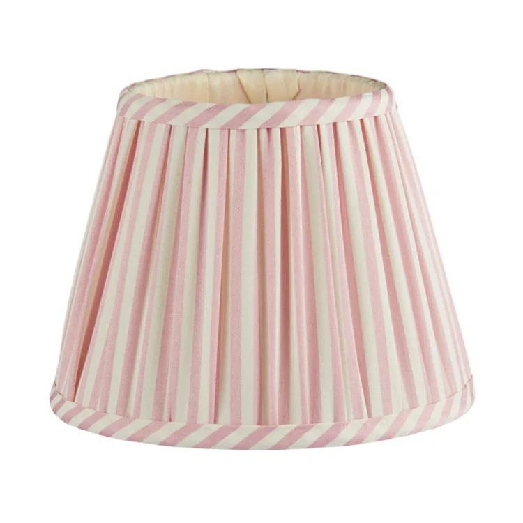 Pink Striped Lampshade - Pink & White Pleated Lampshade | Addison Ross US