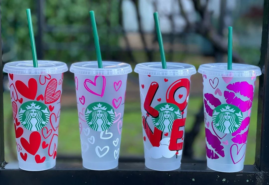 Valentine's Day Starbucks  Custom Reusable Venti 24 Oz - Etsy | Etsy (US)