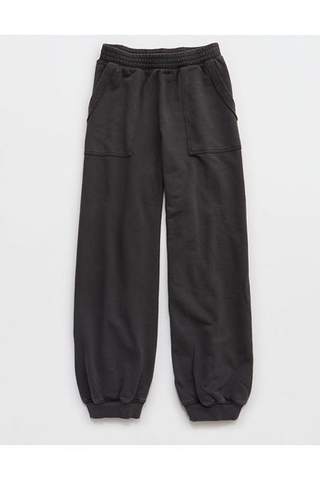 Aerie Vacay Jogger Women's Smoked Gray L Short | Aerie