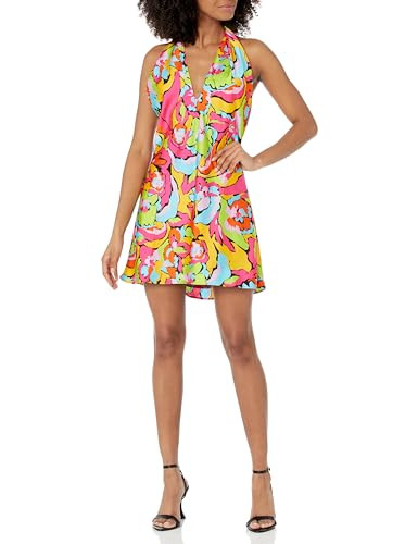 Jasmine Halter Mini Dress, Flash Dance Floral Luxe Satin, Small | Amazon (US)