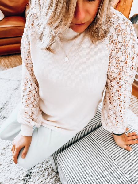 MIHOLL Women’s Long Sleeve Tops Lace Casual Loose Blouses T Shirts. 

Casual Long Sleeve tops, crew neck, ballon sleeve with lace arms, knit top, solid, raglan shirt, loose fit t shirts

#LTKsalealert #LTKxPrimeDay #LTKunder50