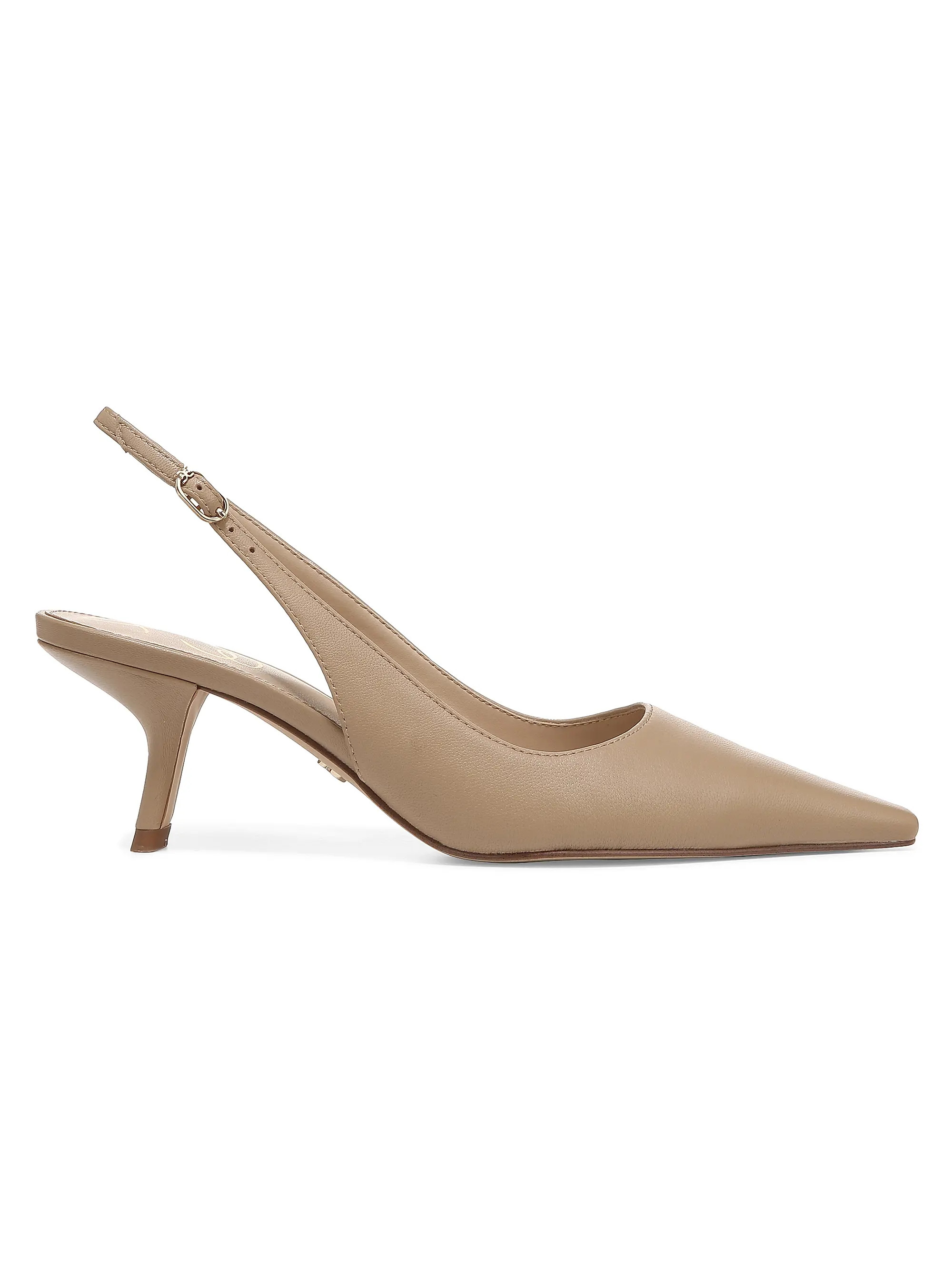 Bianka Sling 57MM Leather Pointed Slingback Pumps | Saks Fifth Avenue